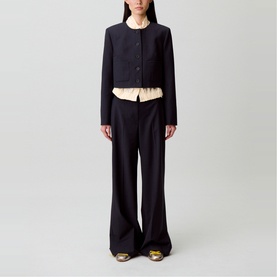 Pinstripe Cropped Jacket