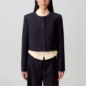 Pinstripe Cropped Jacket