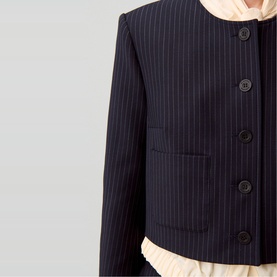 Pinstripe Cropped Jacket