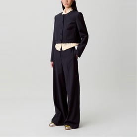 Pinstripe Cropped Jacket