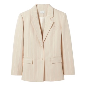 Striped Single-Breasted Blazer