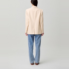 Striped Single-Breasted Blazer