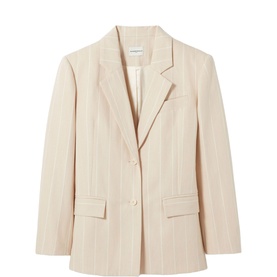Striped Single-Breasted Blazer