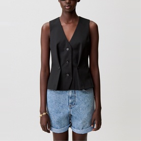 Button Pleat Waistcoat