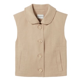 Single-Breasted Cropped Waistcoat