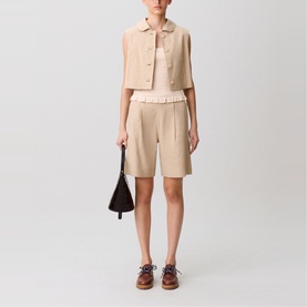 Single-Breasted Cropped Waistcoat
