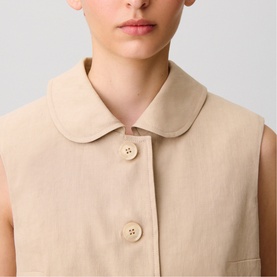 Single-Breasted Cropped Waistcoat
