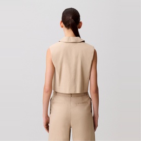 Single-Breasted Cropped Waistcoat