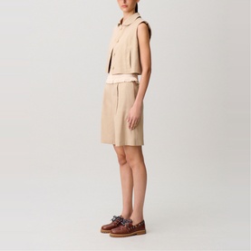 Single-Breasted Cropped Waistcoat