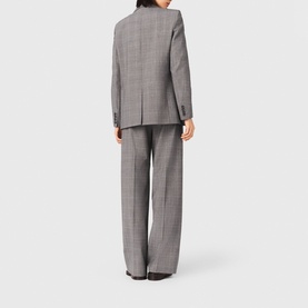 Single-Breasted Check Blazer