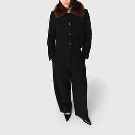 Faux Fur Peacoat