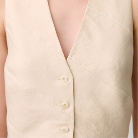 Lace Trim Suit Waistcoat
