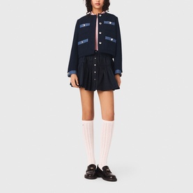 Denim Trim Tweed Jacket