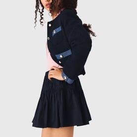 Denim Trim Tweed Jacket