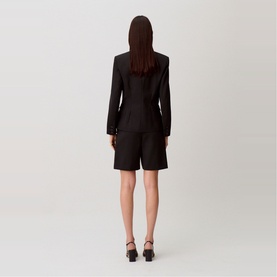 Collarless Single-Breasted Blazer