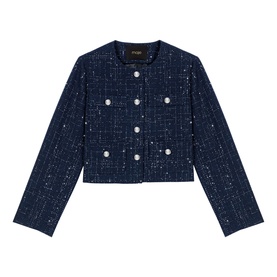 Single-Breasted Checked Jacket