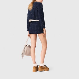 Single-Breasted Checked Jacket