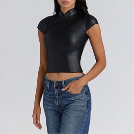 Bobbi Mandarin Collar Top