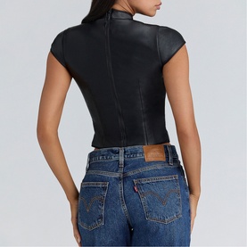 Bobbi Mandarin Collar Top