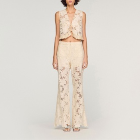 Guipure Lace Crop Top