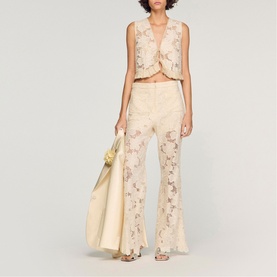 Guipure Lace Crop Top