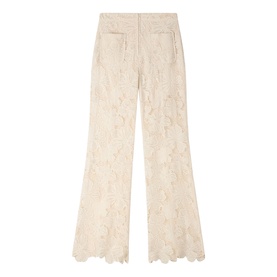 Floral Lace Flared Trousers