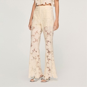 Floral Lace Flared Trousers