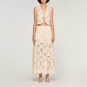 Floral Guipure Skirt