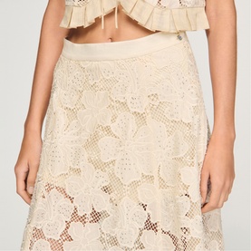 Floral Guipure Skirt