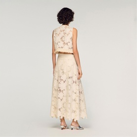 Floral Guipure Skirt