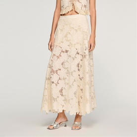 Floral Guipure Skirt