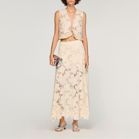Floral Guipure Skirt