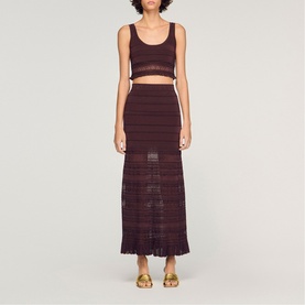 Pointelle Knitted Crop Top