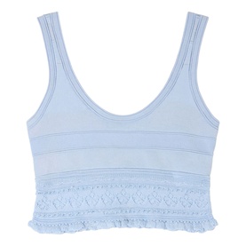 Pointelle Knit Crop Top