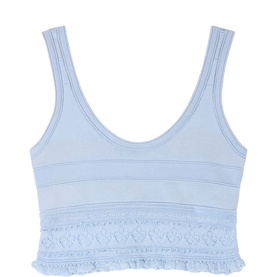 Pointelle Knit Crop Top