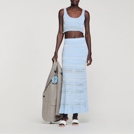 Pointelle Knitted Skirt