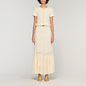 Ruffle Tiered Knit Skirt