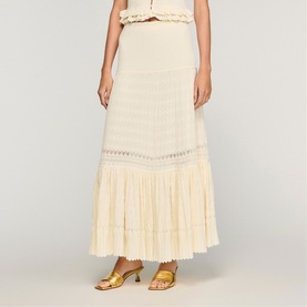 Ruffle Tiered Knit Skirt