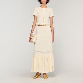 Ruffle Tiered Knit Skirt
