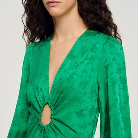 Floral Jacquard Dress