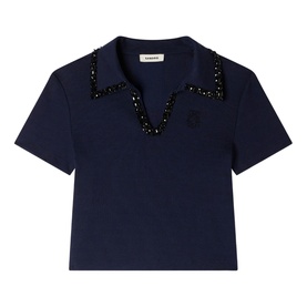 Embellished Collar Polo Shirt