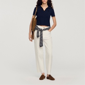Embellished Collar Polo Shirt