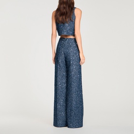 Sequin Wide Leg Trousers