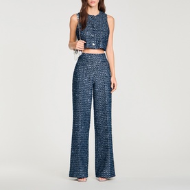 Sequin Wide Leg Trousers