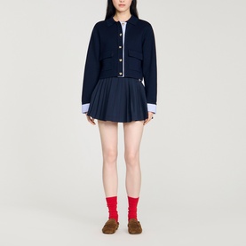 Stripe Patch Pocket Cardigan
