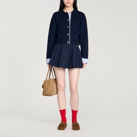 Stripe Patch Pocket Cardigan