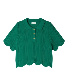Scallop Trim Knitted Top