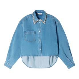 Rhinestone Denim Shirt