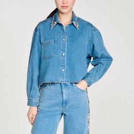 Rhinestone Denim Shirt