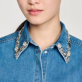 Rhinestone Denim Shirt